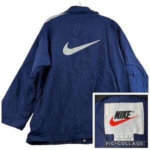 Vtg 90s Nike Sz M Jacket Swoosh Back Hit Old School Retro Streetwear Oversized